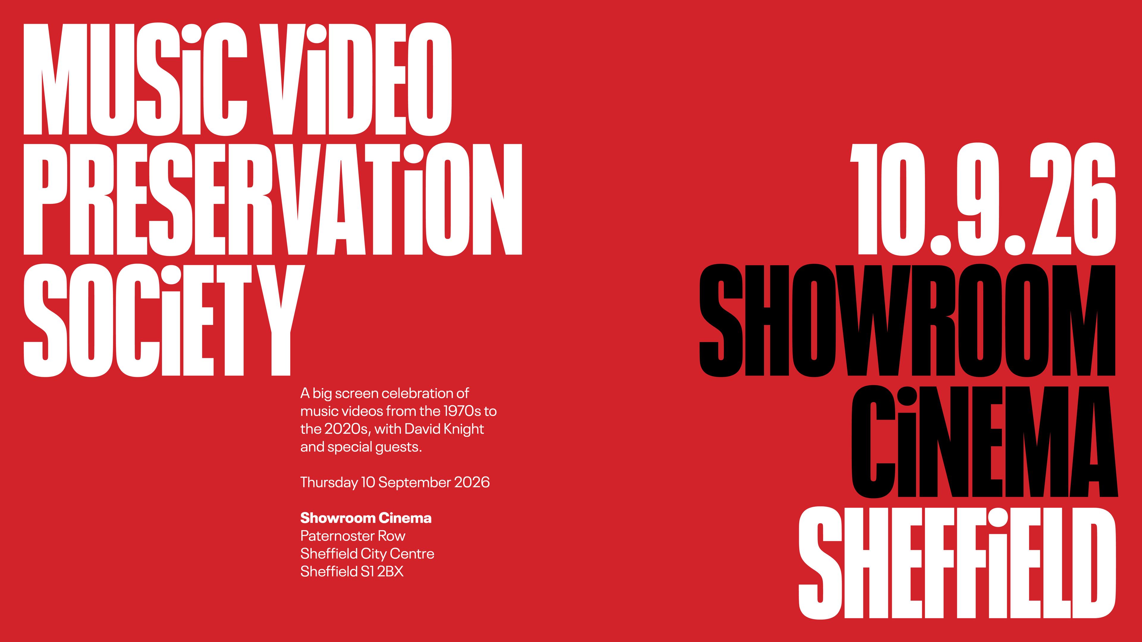 Music Video Preservation Society heads to Sheffield's Showroom Cinema on Sept 10th