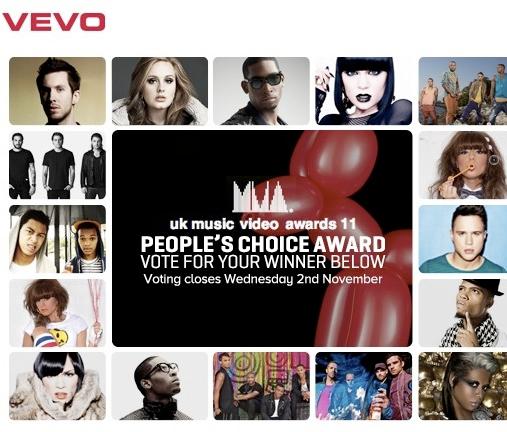 UK Music Video Awards 2011: the UK MVA People's Choice Award sponsored by VEVO – nominations!